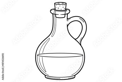 Jar of olive oil illustration in vector format ideal for packaging design or menu design