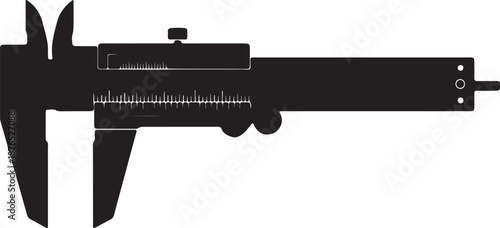 calipers silhouette vector illustration