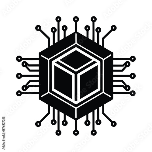 Supercomputer Chip Futuristic Lab