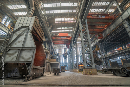 Steel plant production workshop