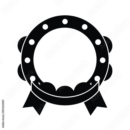 Tambourine With Ribbons Icon