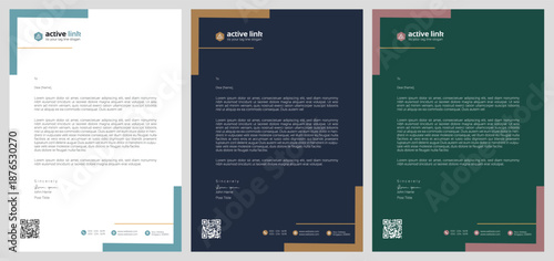 Professional and clean letterhead design suitable for corporate, business, and personal use. This modern letterhead template is perfect for official documents, job applications, company communication,