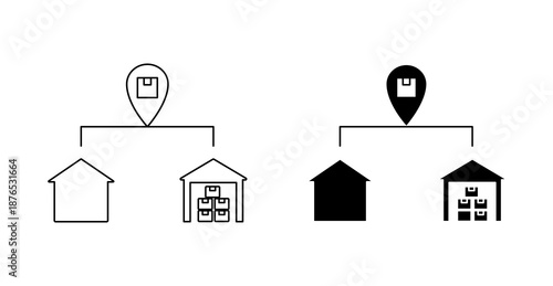 Logistics Hub Distribution Network Icon