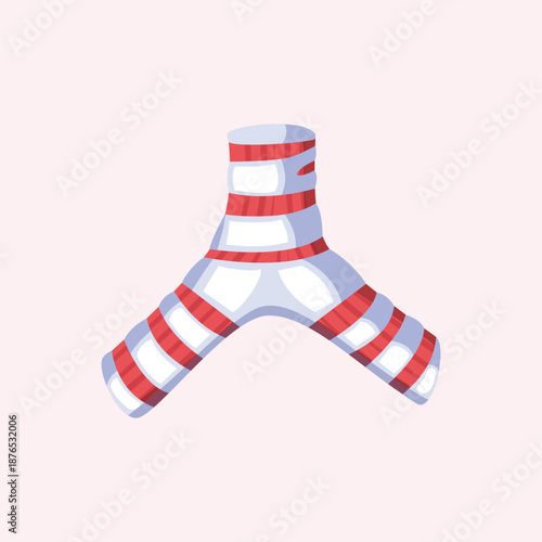 A simplified flat illustration of a respiratory airway structure, suitable for medical education, anatomy learning, and healthcare visual content.