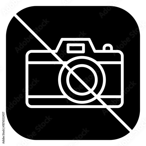 No Photo Glyph Icon