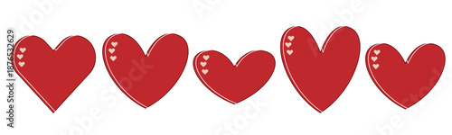 Heart Shape Frame Icon. Valentine's Day Cartoon Red Heart Empty Border. Wedding Party Chat Heart Shape Speech Bubble Text Box Decorative Element. Vibrant Love Greeting Symbol Sticker Graphic Design. 