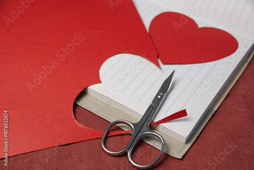 Making decoration for Valentines day or wedding