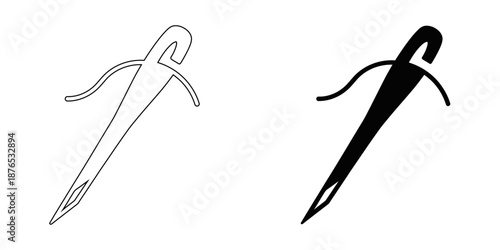 Medical Suture Needle and Healthcare Icon - Surgical Stitching, Pregnancy Test, Biohazard Waste, and Emergency Care Symbols