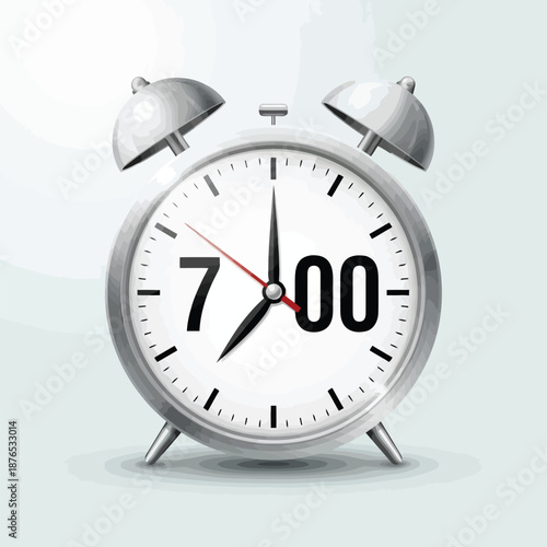 Time's Call: A classic alarm clock showcases a specific time, a moment that could mark the beginning of a productive day or a peaceful end. The illustration, with its sleek design.