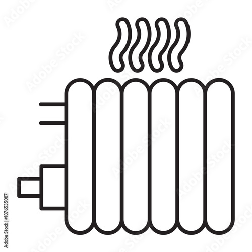 Radiator Vector Line icon Design