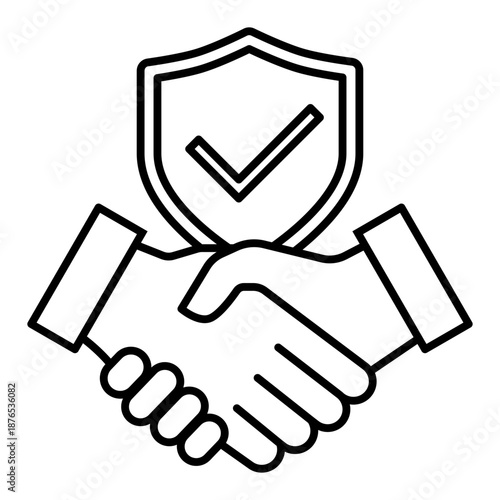 trust line icon with editable stroke