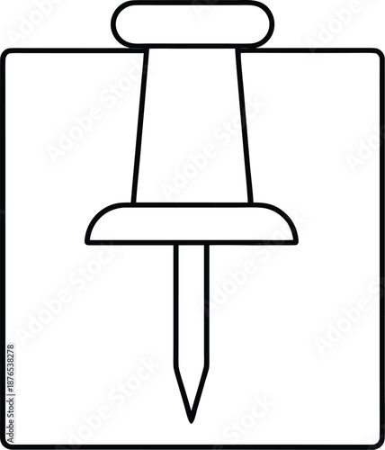 vision board pin   line art vector illustration on transparent background