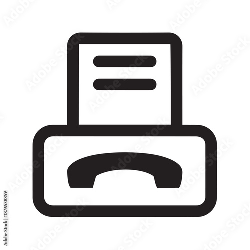 Fax machine flat icon for apps and websites
