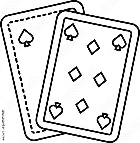 tarot card   line art vector illustration on transparent background