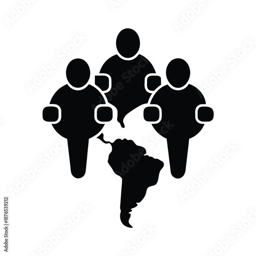 Team Collaboration South America Concept Icon