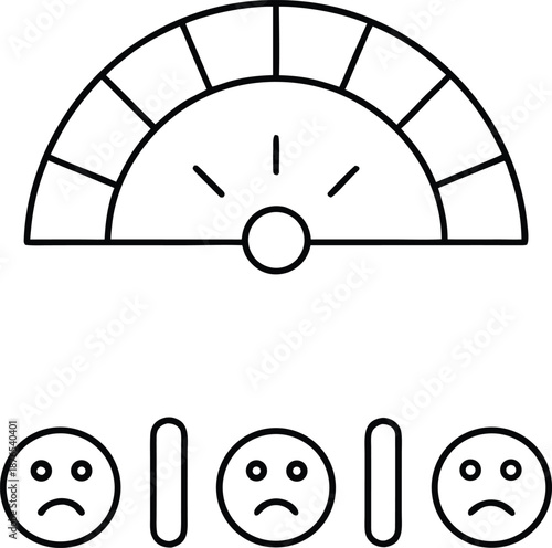 mood tracker   line art vector illustration on transparent background