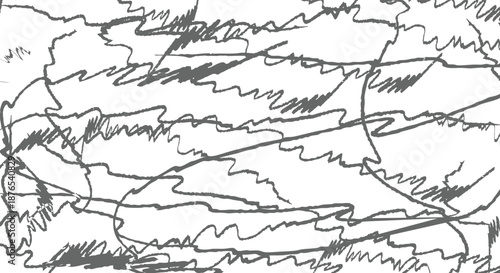 Abstract Scribble Texture. Hand Drawn Lines. A messy vector background of chaotic black ink strokes, rough sketches and tangled waves for artistic print, notebook cover, and doodle art.