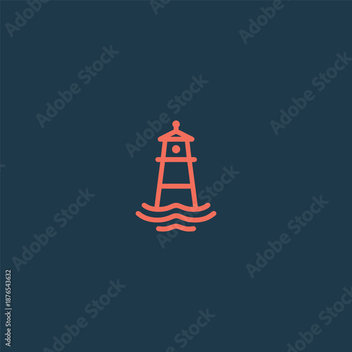 Buoy logo in clean and minimalist simple line style.