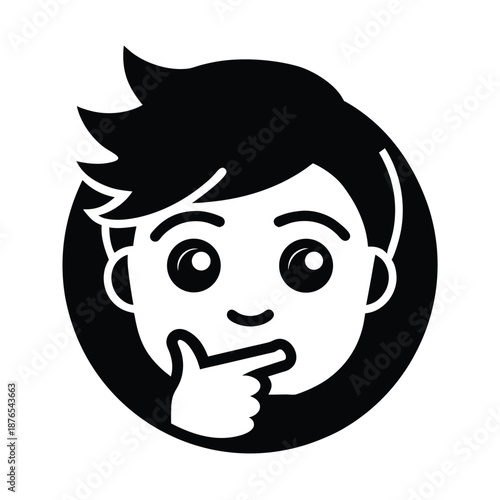 Thoughtful Face Emoji Icon