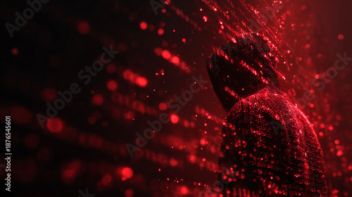 cyber threat detection and prevention, digital security alert with red theme, protecting networks from cyber attacks