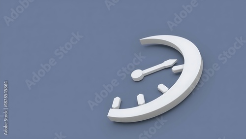 A Minimal Style 3D Rendering A Quick, Fast, Speed Time Icon A Business Concept