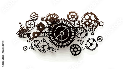 Intricate Gears and Cogs in a Mechanical Design