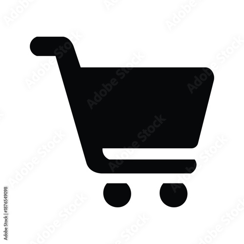 Shopping cart icon representing online shopping ecommerce retail and purchasing activities