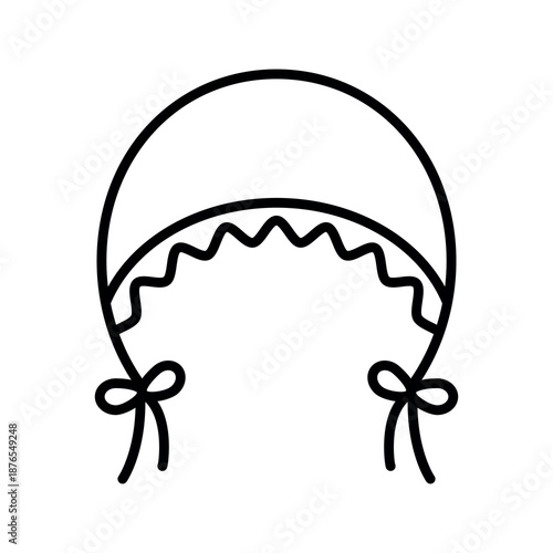 
An illustration of a black icon of baby supplies on a white background