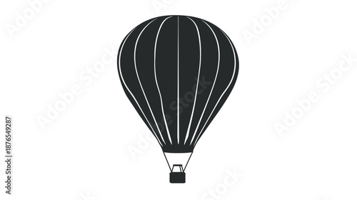 Hot air balloon soaring over a scenic landscape view