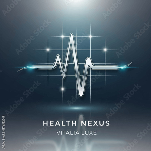 Health Nexus Vitalia Luxe Heartbeat Line Symbol.