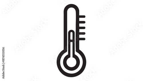 A thermometer illustration on a plain white background