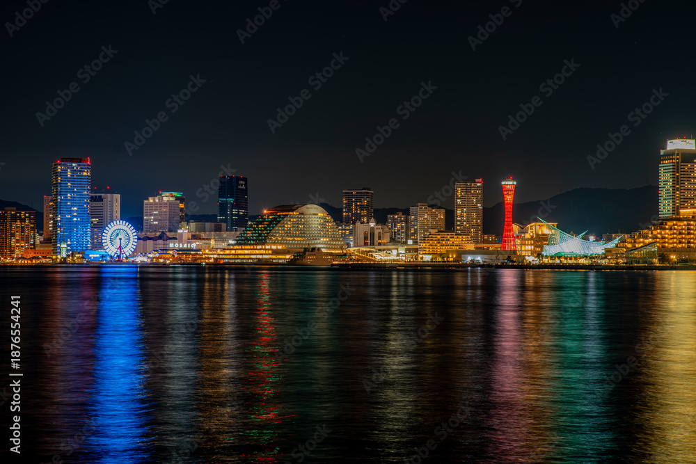Obraz premium 神戸 ハーバーランドの夜景