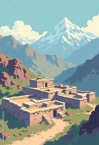 Incan stone architecture Andes mountains integrated geothermal power plants flying platforms Flat