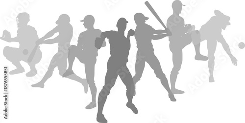 Silhouette baseball or soft...