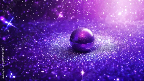 Purple Glitter and Christmas Ball