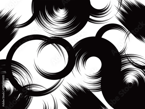 和風の筆書き抽象背景