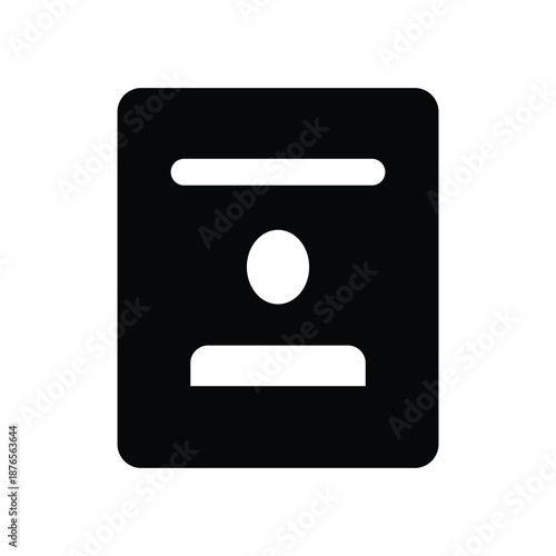 ID card icon representing personal identification employee access and security