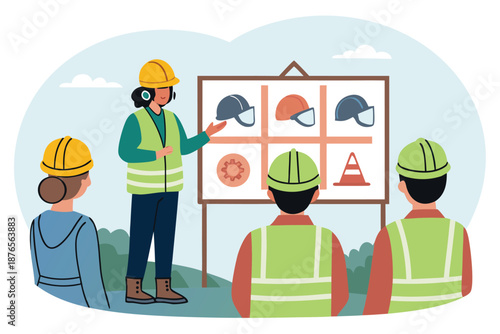 Mining Site Safety Briefing Board