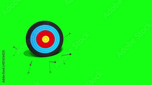 A lot of arrows missing a target