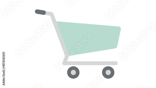 Simple Illustration of a Shopping Cart.