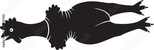 Silhouette of roasted turkey