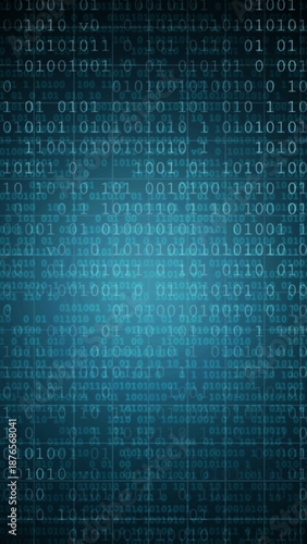 Abstract digital background with binary code. Hackers, darknet, virtual reality and science fiction.