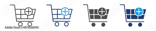 shopping icon set multiple style