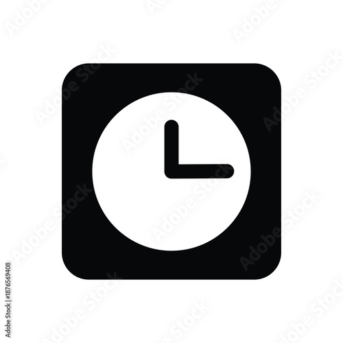 Time clock icon representing work time attendance scheduling and productivity
