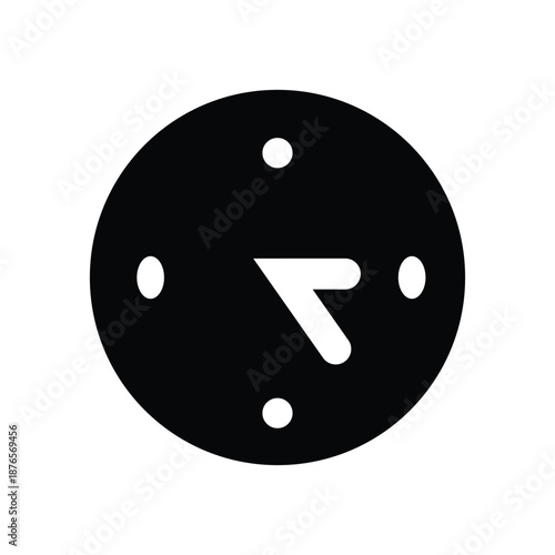 Time clock icon representing work time attendance scheduling and productivity