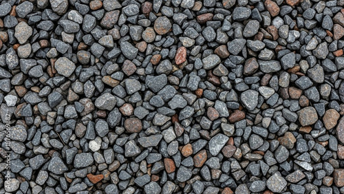Close-up of small gray and brown rocks