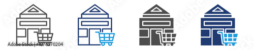 shopping property icon set multiple style