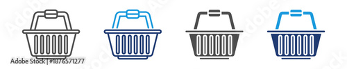 basket icon set multiple style