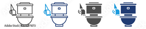 toilet icon set multiple style