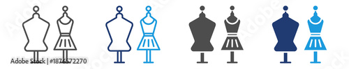 mannequins icon set multiple style